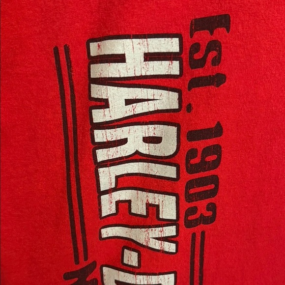 Harley-Davidson Red Short Sleeve T-shirt Sturgis South Dakota 2018 - Picture 3 of 11
